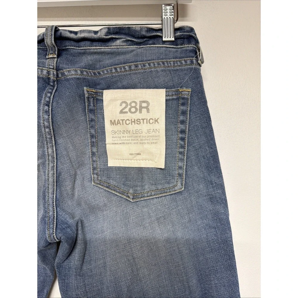 J. Crew Matchstick Skinny Jeans Womens 28 Low Rise Medium Wash Blue 32 Inseam